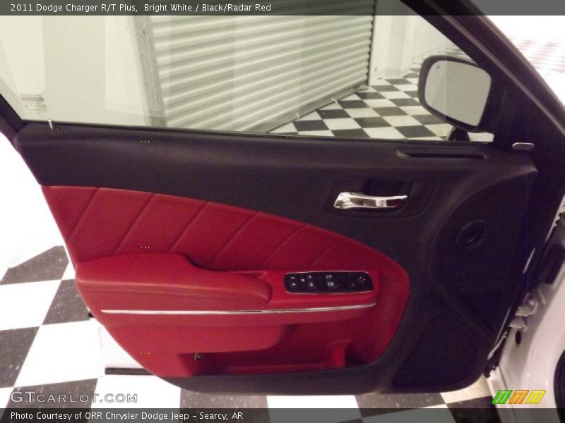 Bright White / Black/Radar Red 2011 Dodge Charger R/T Plus