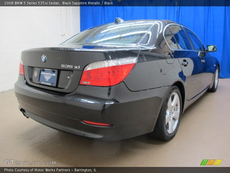 Black Sapphire Metallic / Black 2008 BMW 5 Series 535xi Sedan