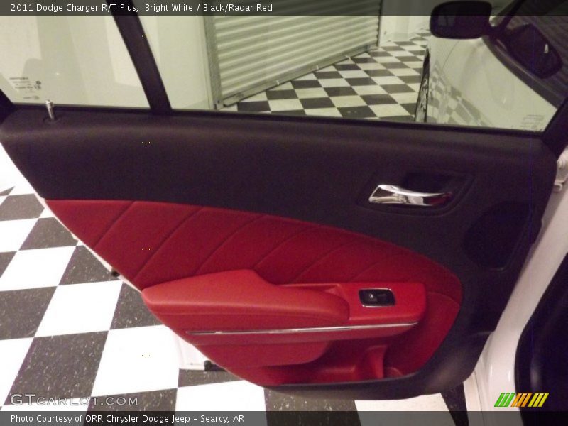 Bright White / Black/Radar Red 2011 Dodge Charger R/T Plus