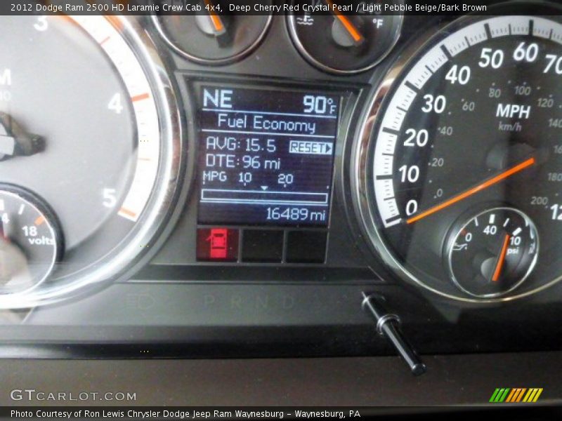 Deep Cherry Red Crystal Pearl / Light Pebble Beige/Bark Brown 2012 Dodge Ram 2500 HD Laramie Crew Cab 4x4