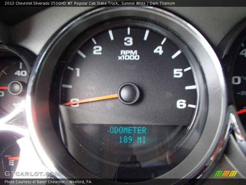 Summit White / Dark Titanium 2013 Chevrolet Silverado 3500HD WT Regular Cab Stake Truck