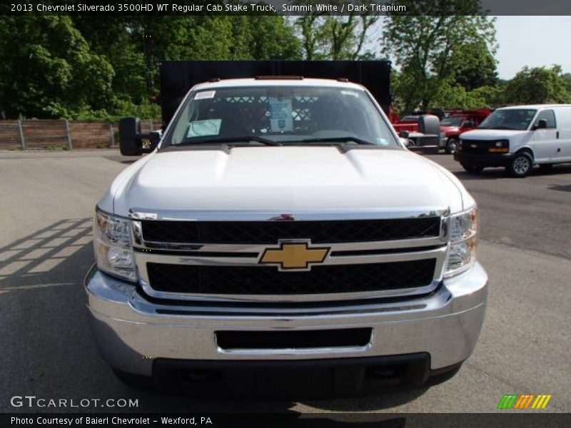 Summit White / Dark Titanium 2013 Chevrolet Silverado 3500HD WT Regular Cab Stake Truck