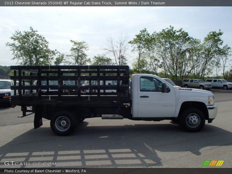 Summit White / Dark Titanium 2013 Chevrolet Silverado 3500HD WT Regular Cab Stake Truck