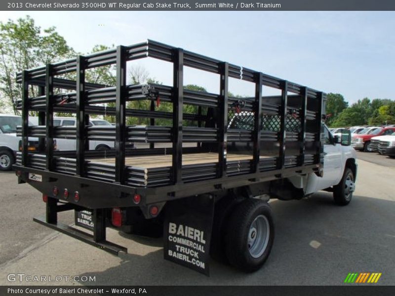 Summit White / Dark Titanium 2013 Chevrolet Silverado 3500HD WT Regular Cab Stake Truck