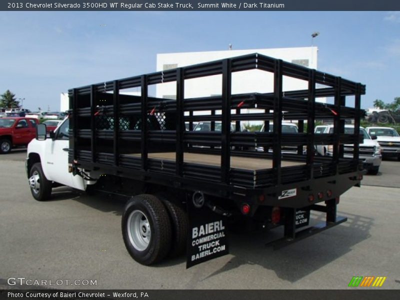 Summit White / Dark Titanium 2013 Chevrolet Silverado 3500HD WT Regular Cab Stake Truck