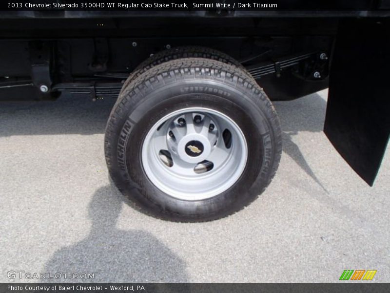 Summit White / Dark Titanium 2013 Chevrolet Silverado 3500HD WT Regular Cab Stake Truck