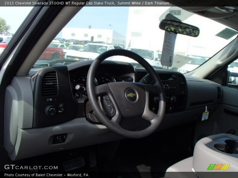 Summit White / Dark Titanium 2013 Chevrolet Silverado 3500HD WT Regular Cab Stake Truck