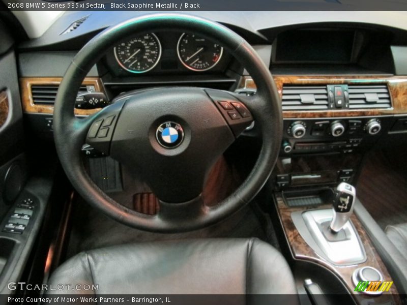 Black Sapphire Metallic / Black 2008 BMW 5 Series 535xi Sedan