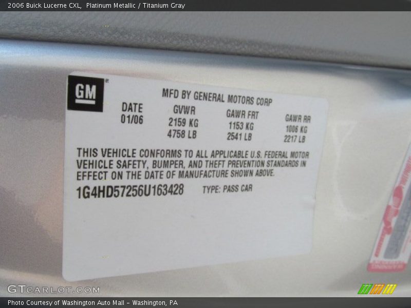 Platinum Metallic / Titanium Gray 2006 Buick Lucerne CXL
