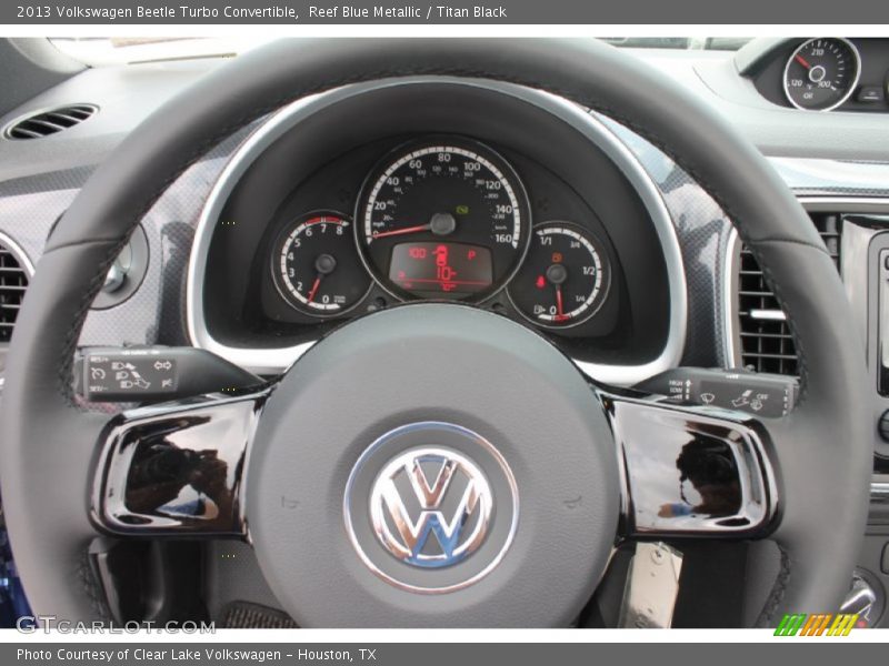 Reef Blue Metallic / Titan Black 2013 Volkswagen Beetle Turbo Convertible