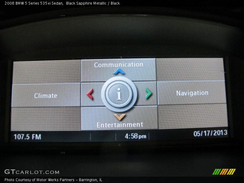 Black Sapphire Metallic / Black 2008 BMW 5 Series 535xi Sedan