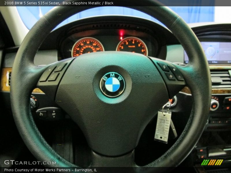 Black Sapphire Metallic / Black 2008 BMW 5 Series 535xi Sedan