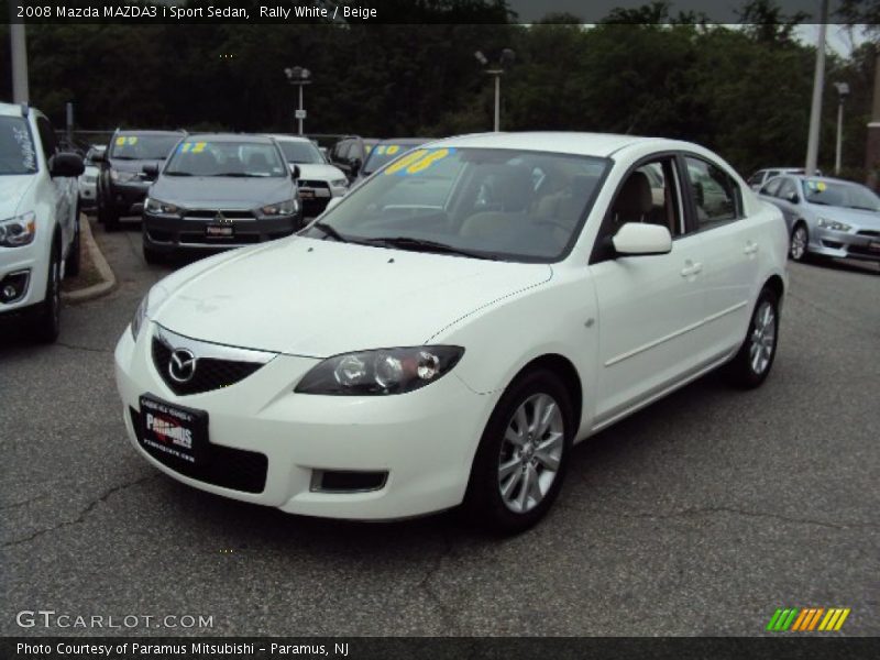 Rally White / Beige 2008 Mazda MAZDA3 i Sport Sedan