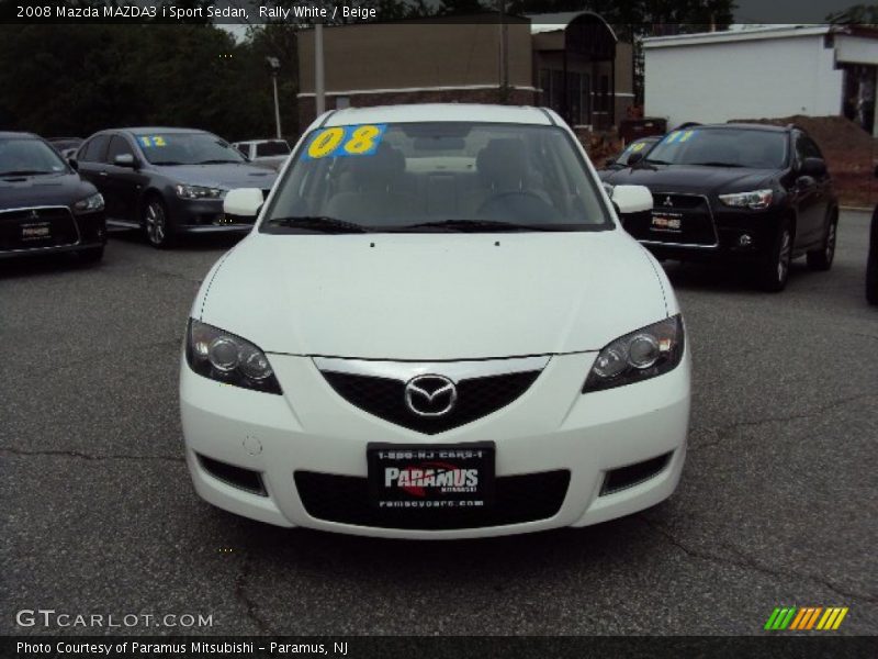 Rally White / Beige 2008 Mazda MAZDA3 i Sport Sedan