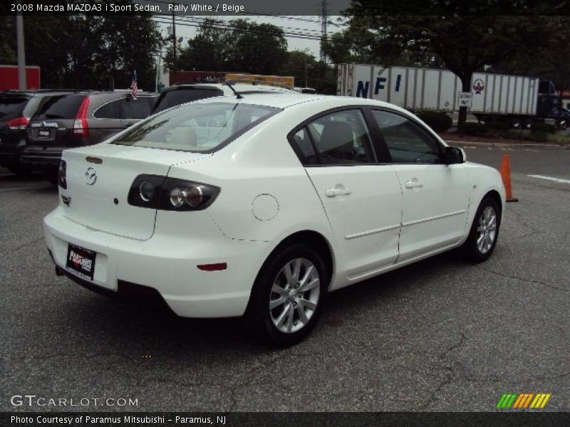 Rally White / Beige 2008 Mazda MAZDA3 i Sport Sedan