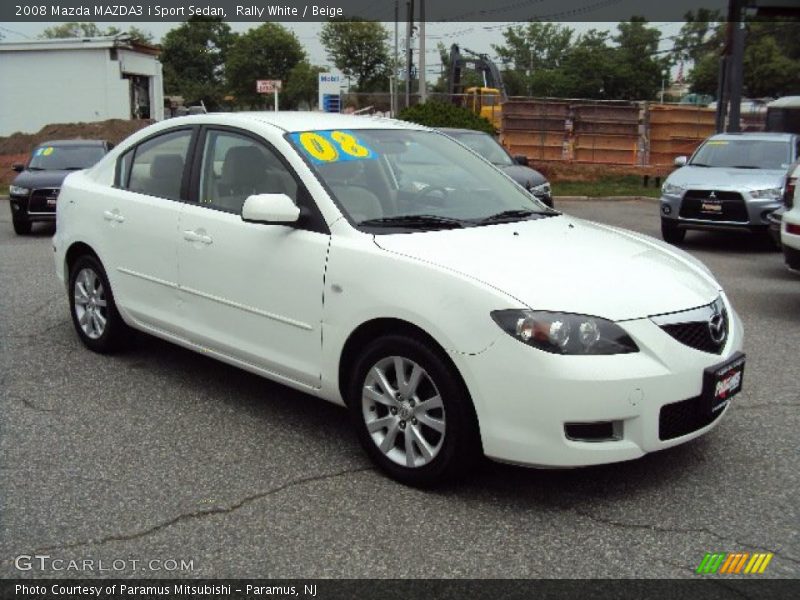 Rally White / Beige 2008 Mazda MAZDA3 i Sport Sedan