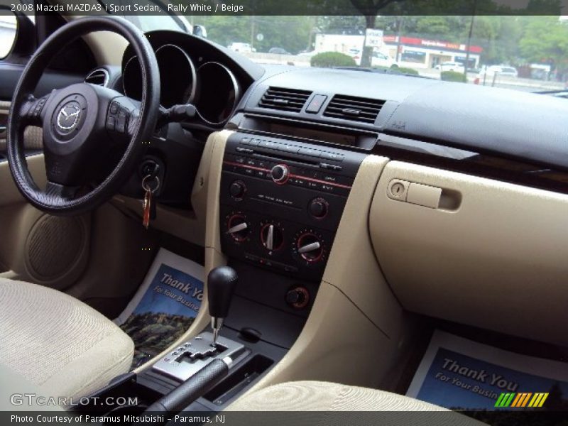 Rally White / Beige 2008 Mazda MAZDA3 i Sport Sedan