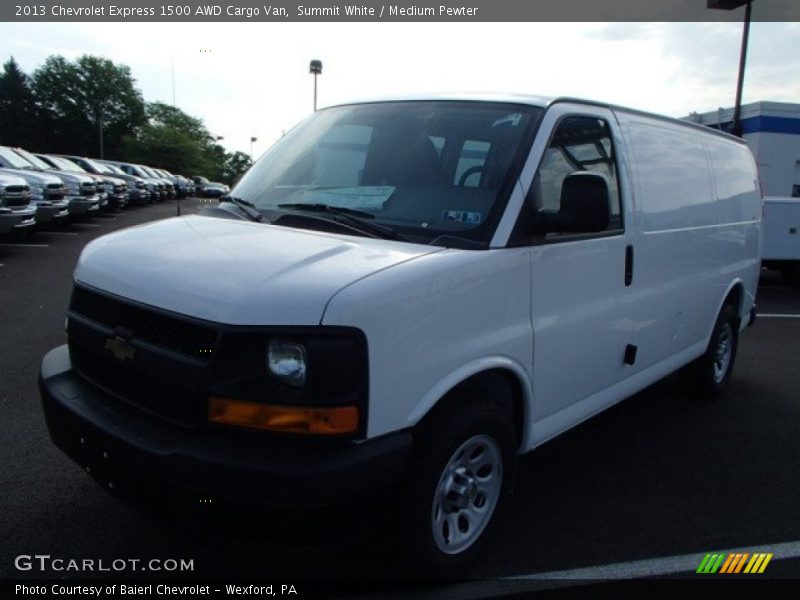 Summit White / Medium Pewter 2013 Chevrolet Express 1500 AWD Cargo Van