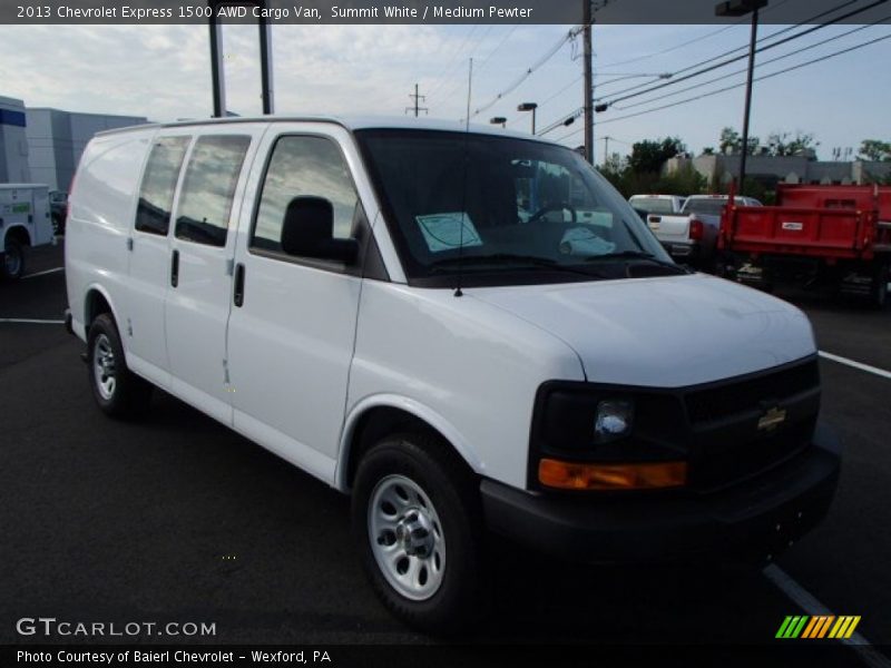 Summit White / Medium Pewter 2013 Chevrolet Express 1500 AWD Cargo Van