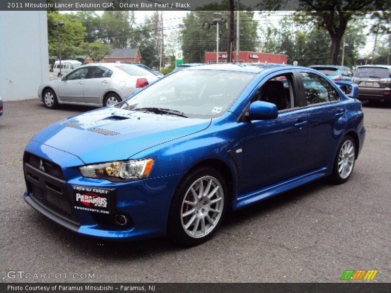 Octane Blue Pearl / Black 2011 Mitsubishi Lancer Evolution GSR