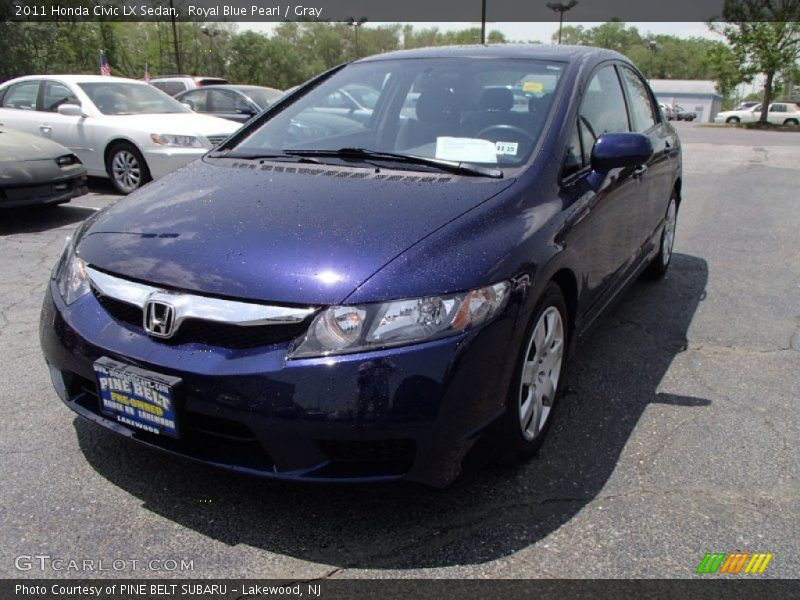 Royal Blue Pearl / Gray 2011 Honda Civic LX Sedan