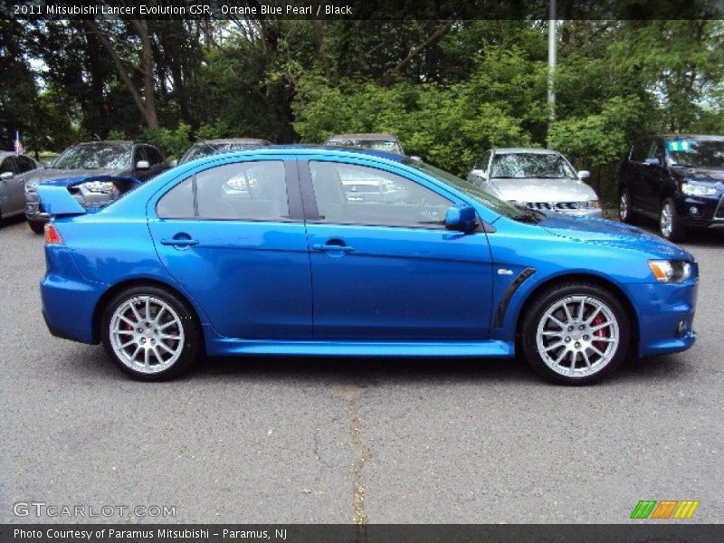 Octane Blue Pearl / Black 2011 Mitsubishi Lancer Evolution GSR