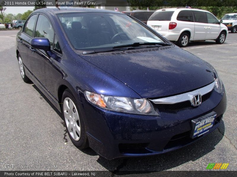 Royal Blue Pearl / Gray 2011 Honda Civic LX Sedan