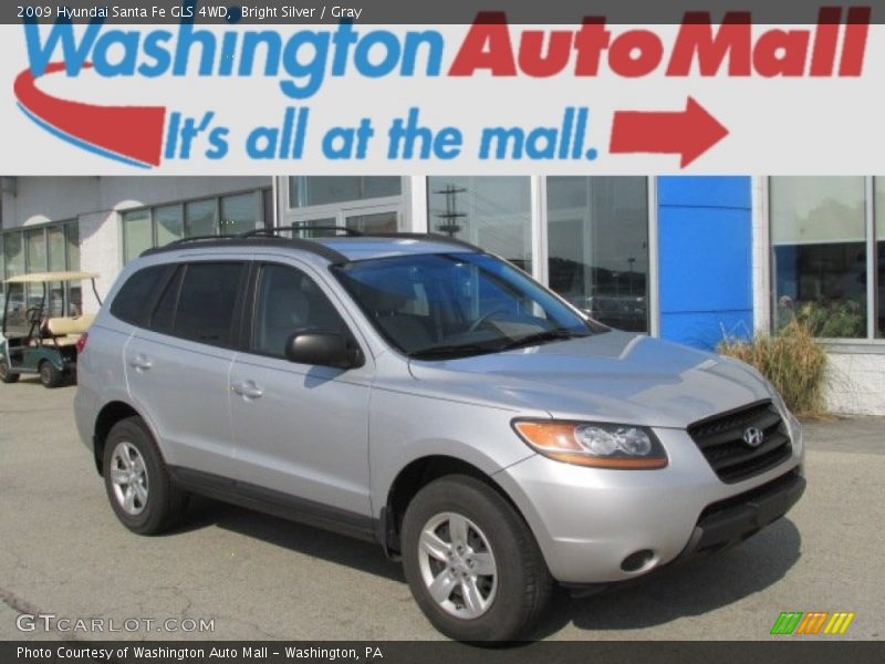 Bright Silver / Gray 2009 Hyundai Santa Fe GLS 4WD