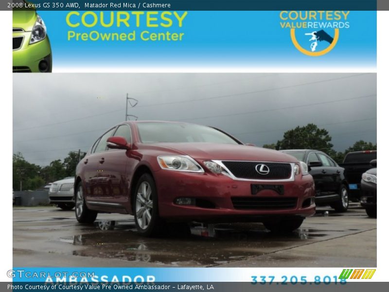 Matador Red Mica / Cashmere 2008 Lexus GS 350 AWD