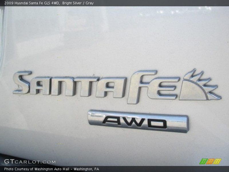 Bright Silver / Gray 2009 Hyundai Santa Fe GLS 4WD