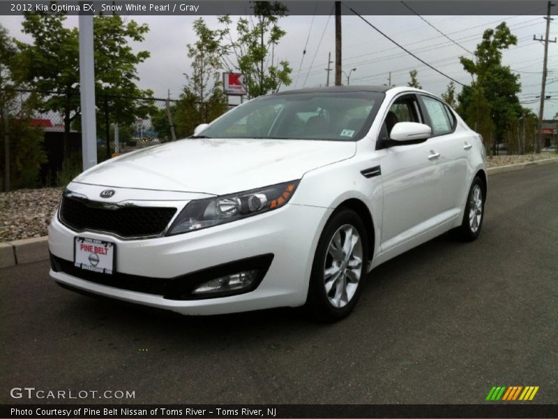 Snow White Pearl / Gray 2012 Kia Optima EX