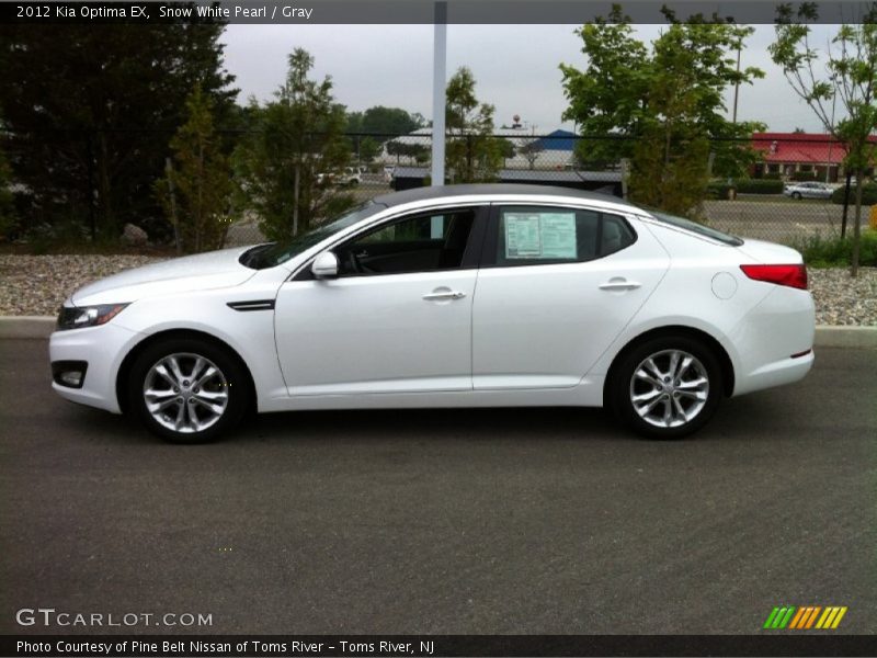 Snow White Pearl / Gray 2012 Kia Optima EX