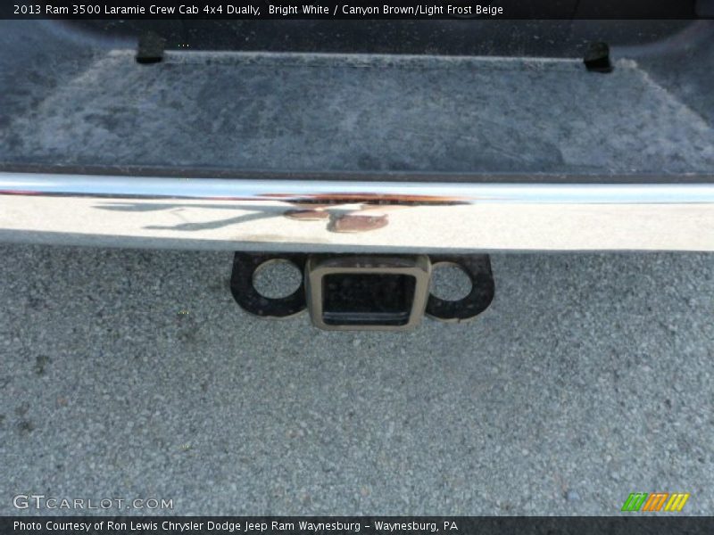 Bright White / Canyon Brown/Light Frost Beige 2013 Ram 3500 Laramie Crew Cab 4x4 Dually