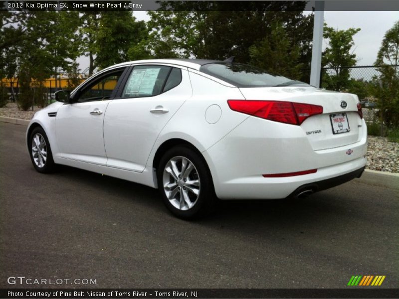 Snow White Pearl / Gray 2012 Kia Optima EX
