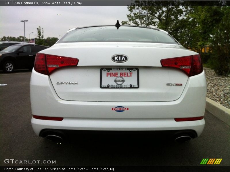 Snow White Pearl / Gray 2012 Kia Optima EX