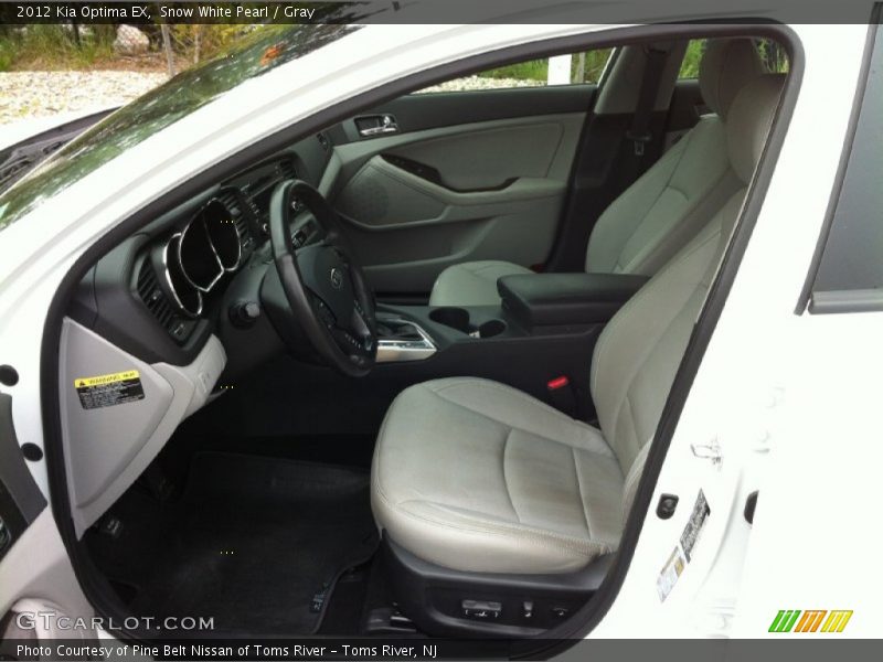 Snow White Pearl / Gray 2012 Kia Optima EX