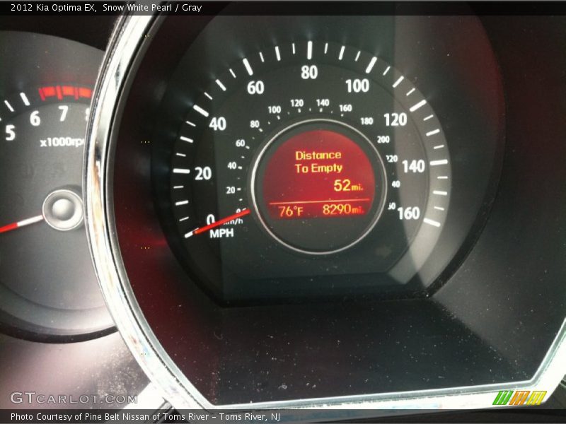Snow White Pearl / Gray 2012 Kia Optima EX