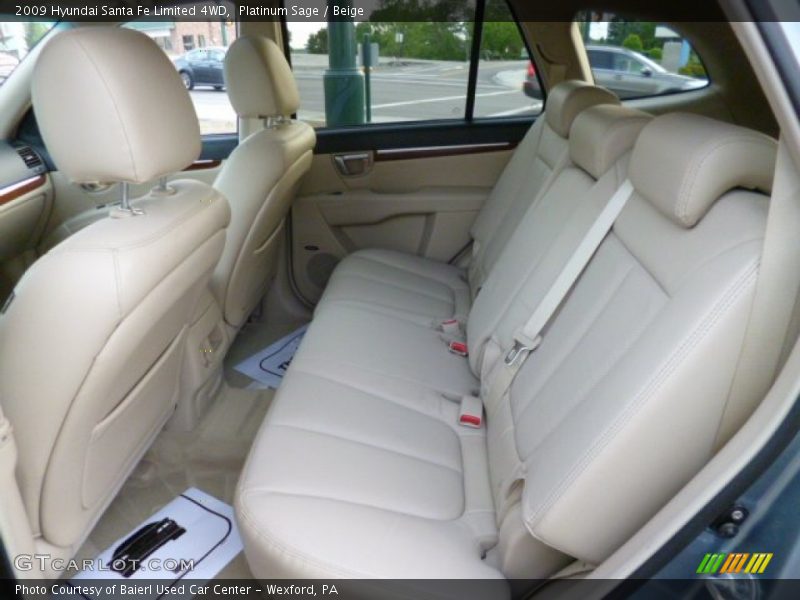 Rear Seat of 2009 Santa Fe Limited 4WD