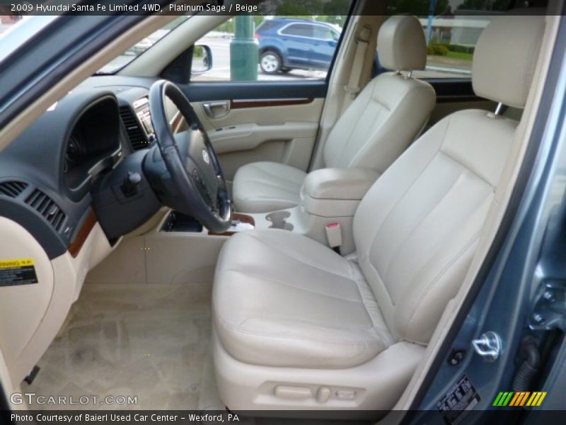 Front Seat of 2009 Santa Fe Limited 4WD