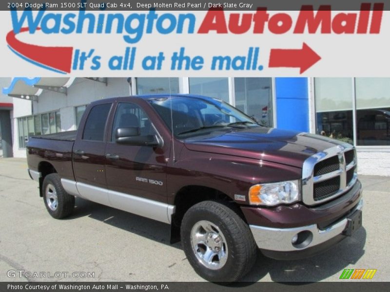 Deep Molten Red Pearl / Dark Slate Gray 2004 Dodge Ram 1500 SLT Quad Cab 4x4