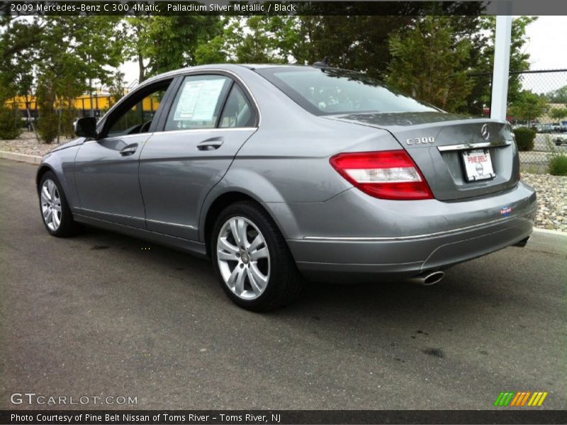 Palladium Silver Metallic / Black 2009 Mercedes-Benz C 300 4Matic