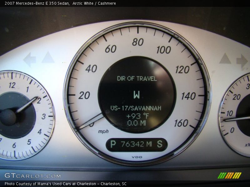 Arctic White / Cashmere 2007 Mercedes-Benz E 350 Sedan