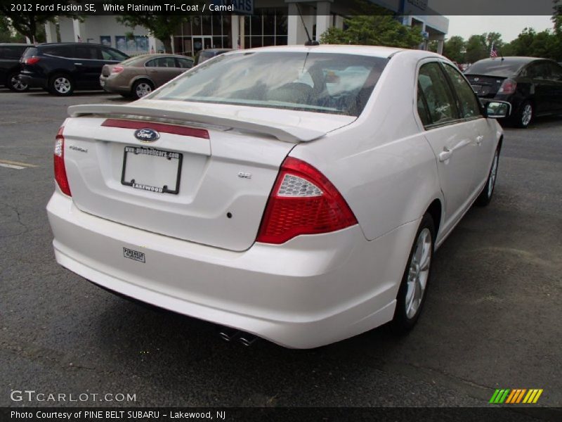White Platinum Tri-Coat / Camel 2012 Ford Fusion SE