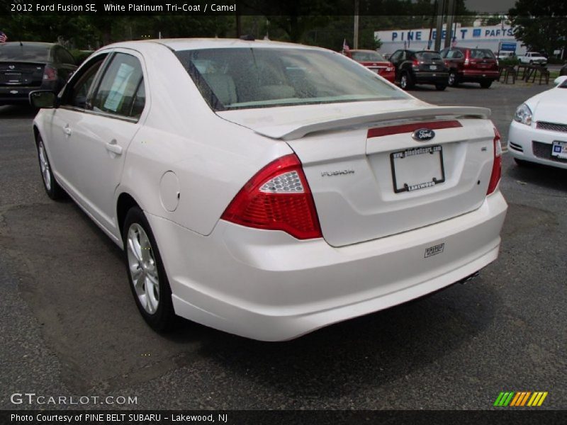 White Platinum Tri-Coat / Camel 2012 Ford Fusion SE