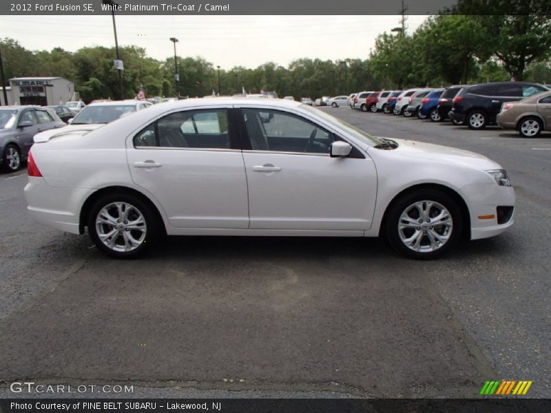 White Platinum Tri-Coat / Camel 2012 Ford Fusion SE