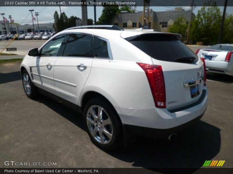Platinum Ice Tricoat / Shale/Brownstone 2010 Cadillac SRX 4 V6 Turbo AWD