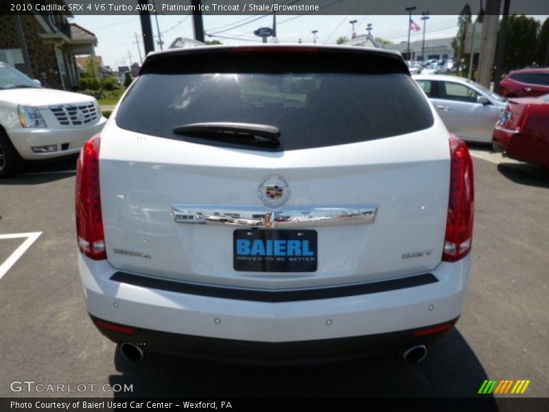 Platinum Ice Tricoat / Shale/Brownstone 2010 Cadillac SRX 4 V6 Turbo AWD