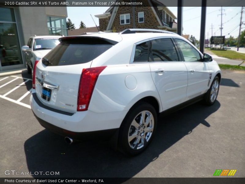 Platinum Ice Tricoat / Shale/Brownstone 2010 Cadillac SRX 4 V6 Turbo AWD