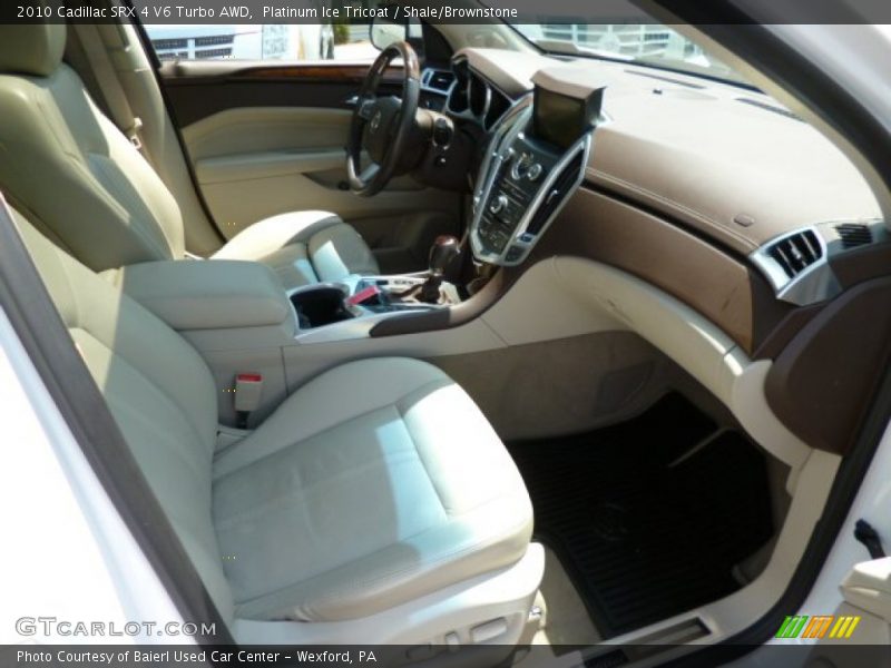 Platinum Ice Tricoat / Shale/Brownstone 2010 Cadillac SRX 4 V6 Turbo AWD