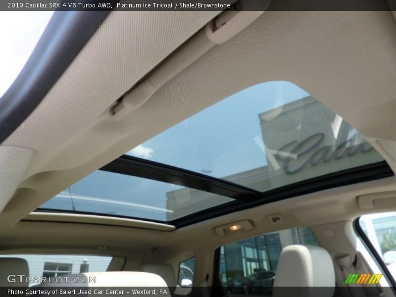 Platinum Ice Tricoat / Shale/Brownstone 2010 Cadillac SRX 4 V6 Turbo AWD